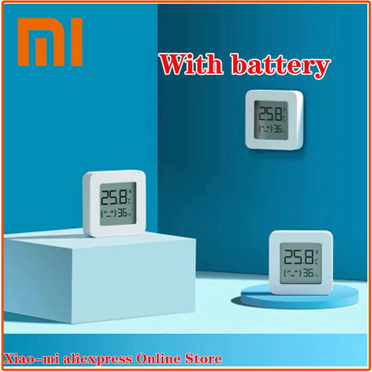 Mijia Bluetooth Thermometer 2 Wireless Smart Electric Digital Hygrometer Thermometer Work with Mijia APP Smart Home